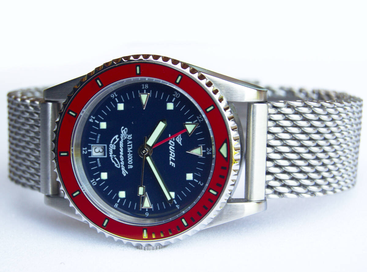 Squale Giramondo GMT 30 atmos dive watch